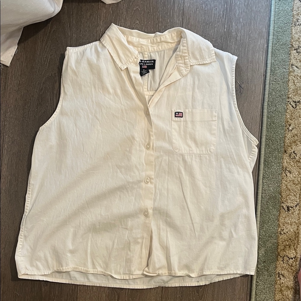 Ralph Lauren Off-White Sleeveless Shirt